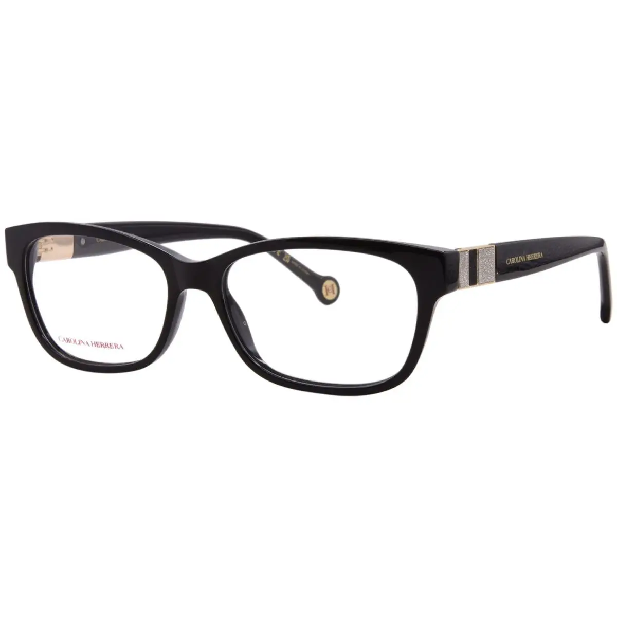 Carolina Herrera HER-0174 2M2 Eyeglasses Frame Women`s Black/gold Full Rim 54mm - Frame: Black