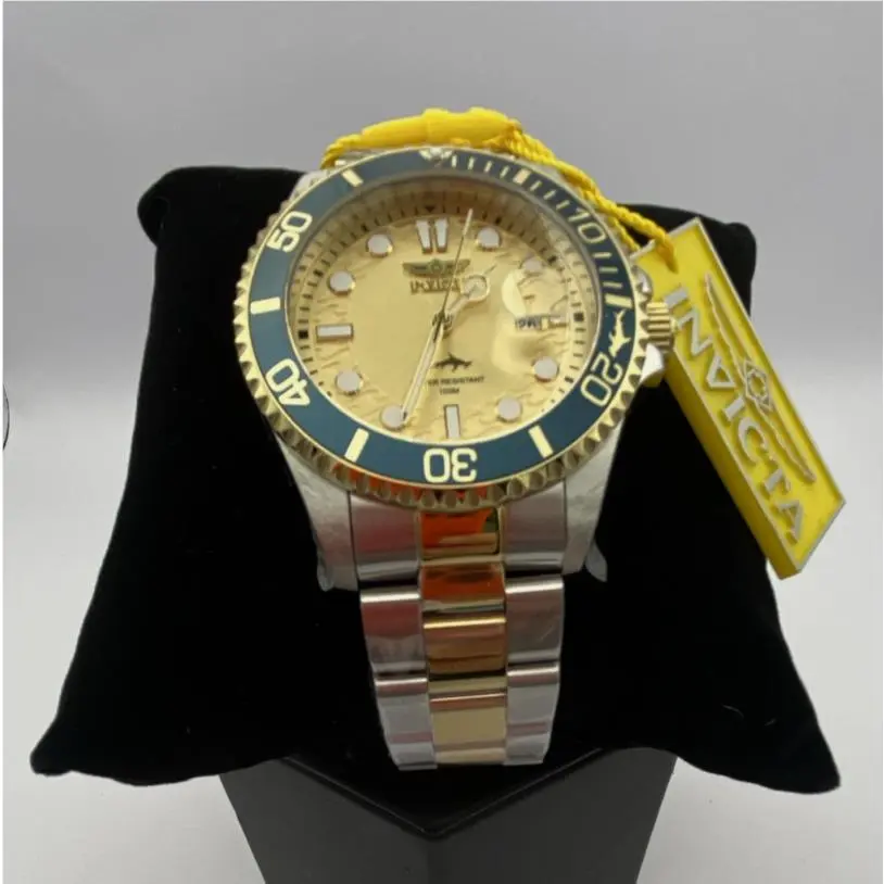 Pro Diver Men`s Watch - 43mm Steel Gold 30022 Box by Invicta