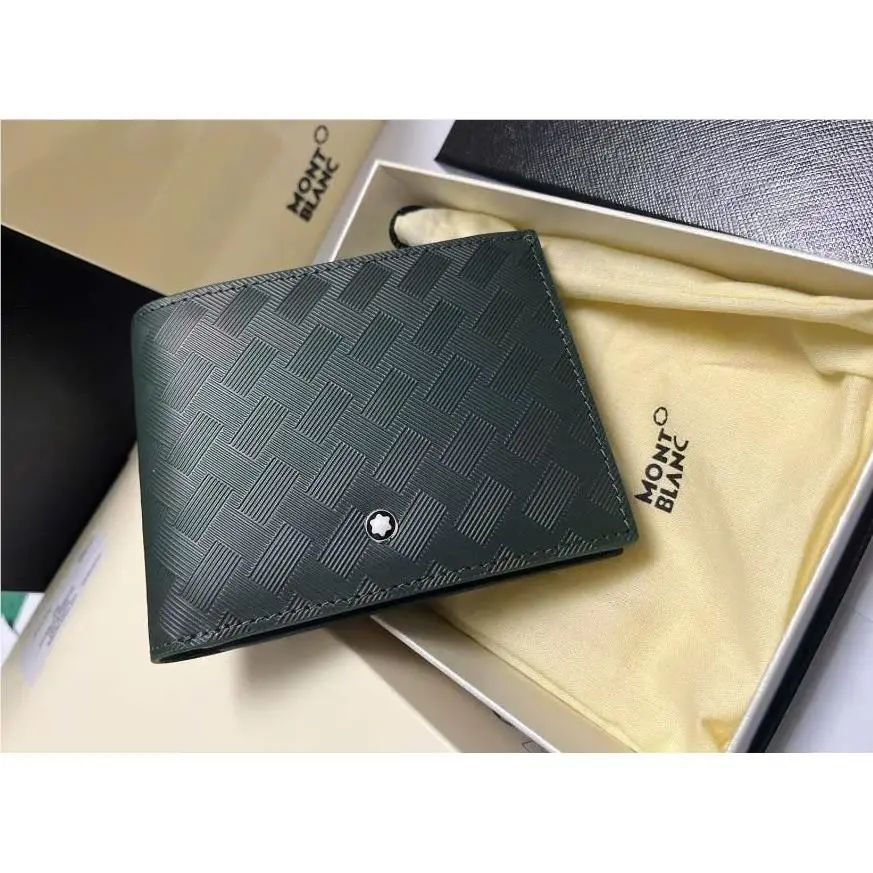 Montblanc Extreme 3.0 Wallet British Green Leather Bifold 6cc Full Box