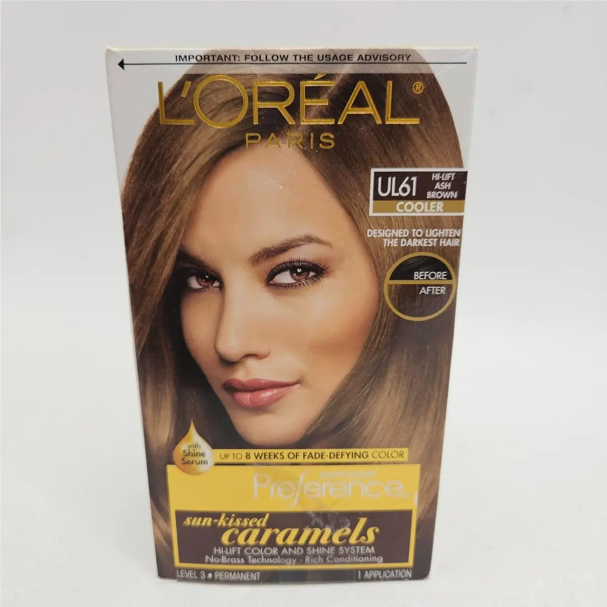 Loreal Superior Preference Color Sun-kissed Caramels UL61 Hi-lift Ash Brown by L'Oréal