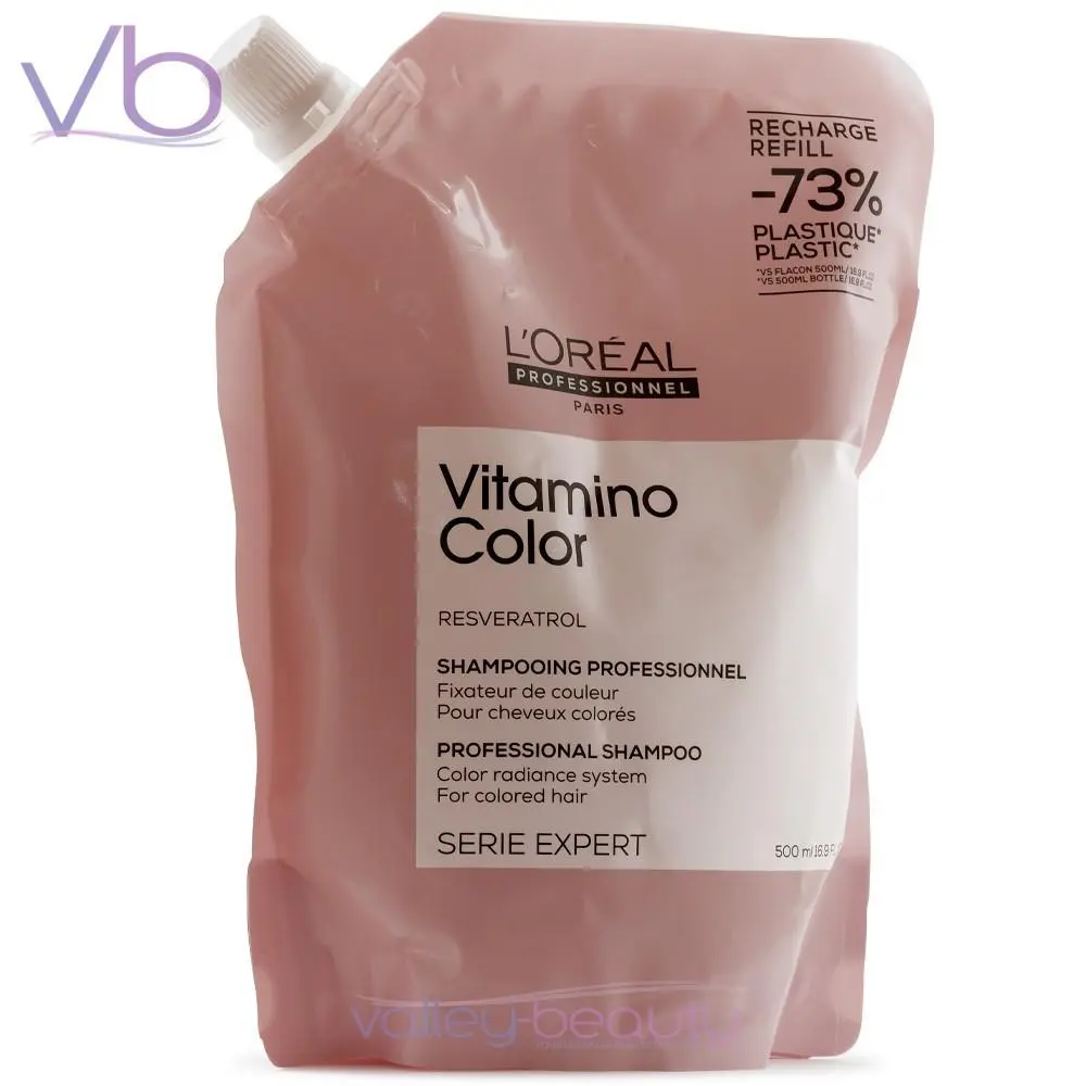 L`oreal Serie Expert Resveratrol Vitamino Color Shampoo Refill Pouch 500ml by L'Oréal