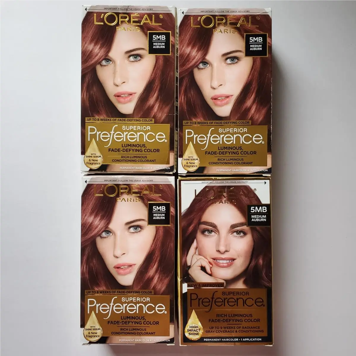 4 L`oreal Paris Superior Preference Fade-defying Hair Color 5MB Medium Auburn by L'Oréal