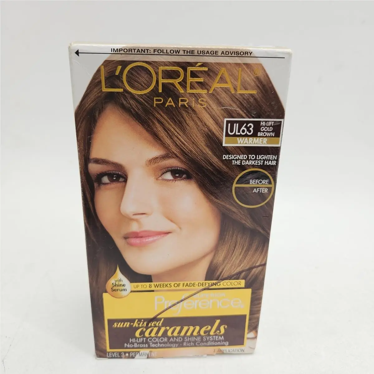 Loreal Superior Preference Color Sun-kissed Caramels UL63 Hi-lift Gold Brown by L'Oréal