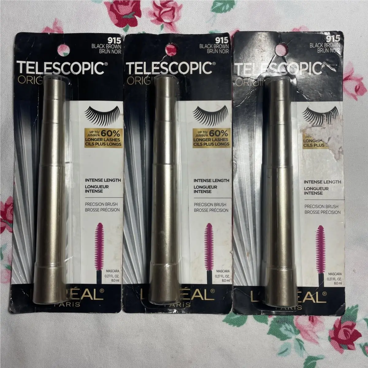 L`oréal Telescopic Original 3 Loreal Telescopic Mascara Black Brown 915 Volume Length Nip Retired by L'Oréal