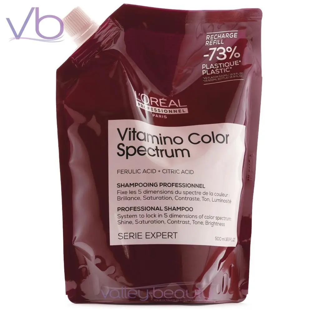 L`oreal Vitamino Color Spectrum Shampoo Refill Pouch All Colored Hair Types - Red