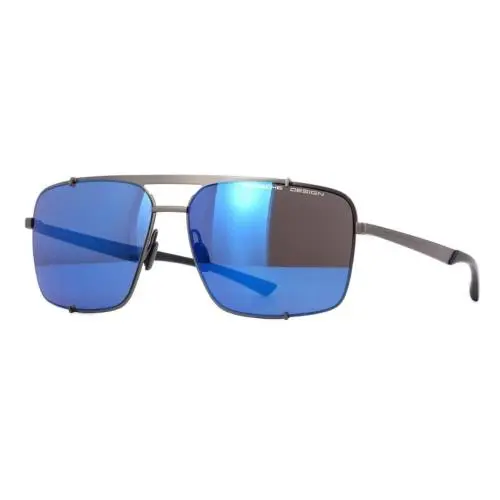 Design P8919 Sunglasses Black with Blue Mirrored Lenses Retail by Porsche