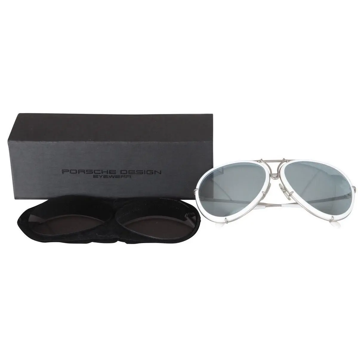 Design Sunglasses P`8613 64 mm White Aviator P8613-C-6414-135-V649V604 by Porsche