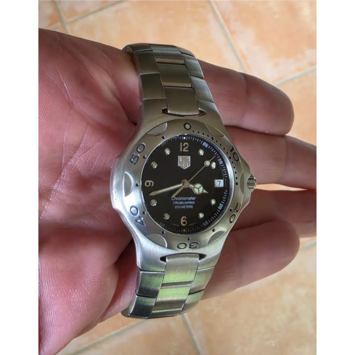 Tag Heuer WL5111.BA0700 Mens Kirium Automatic Chronometer Watch Black Silver