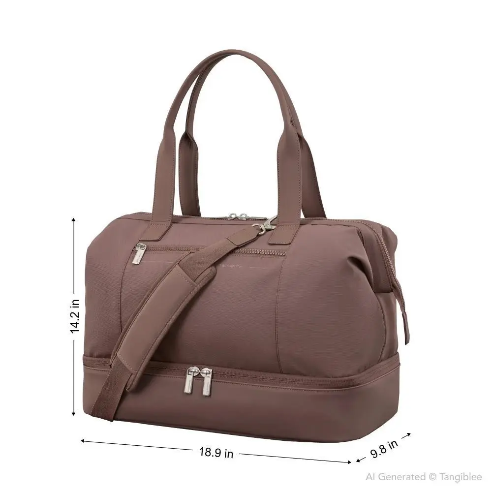 Better Than Basic Drop Bottom Weekender Duffel Vintage Chocolate Mauve by Samsonite