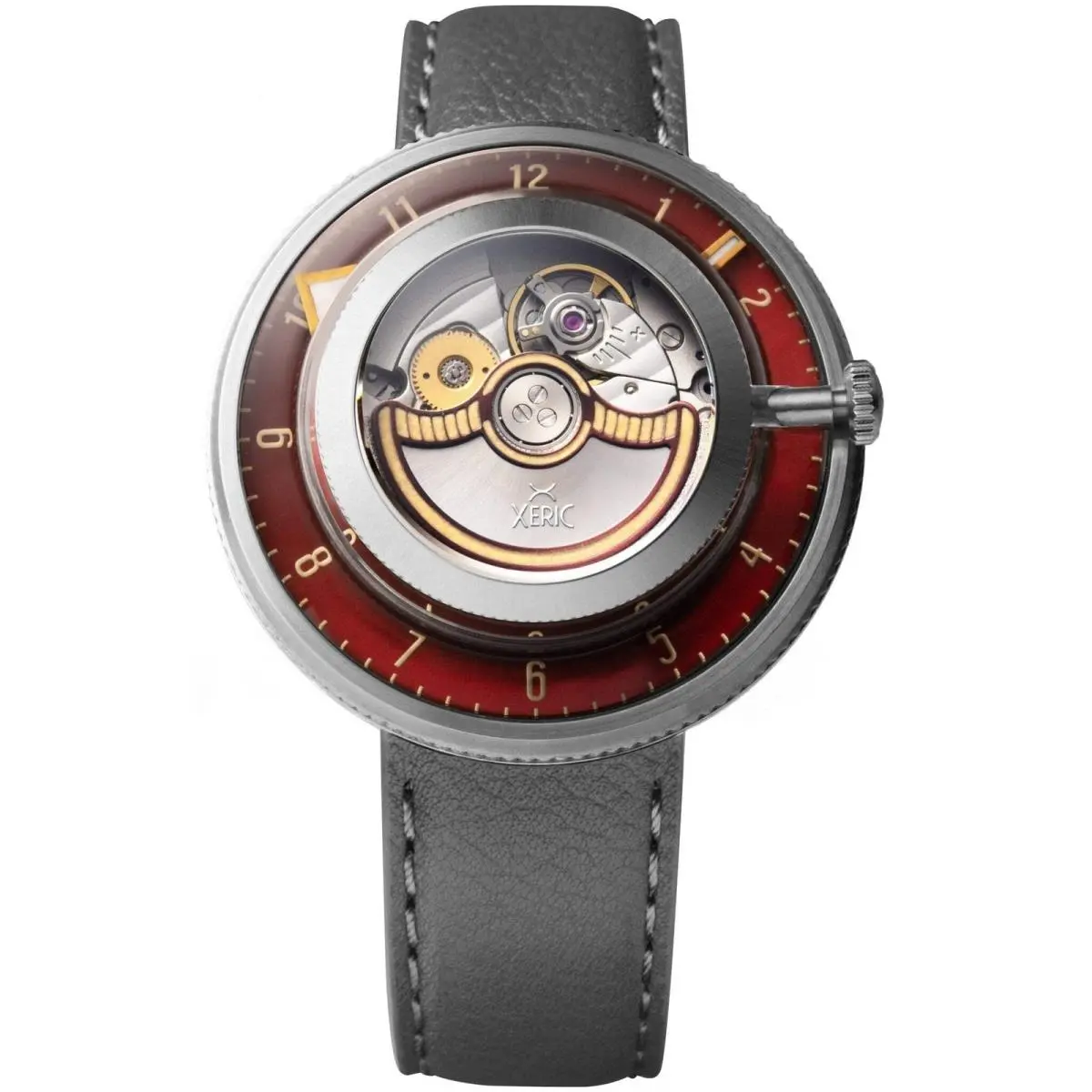 Invertor Automatic Oxblood Gray Limited Edition Watch by Xeric