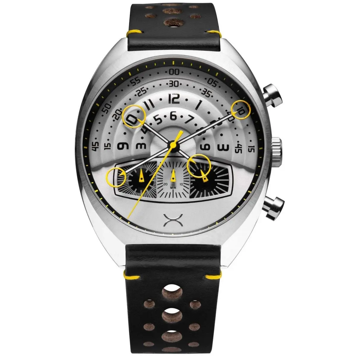 Halograph Iii Chrono Steel Black Watch by Xeric