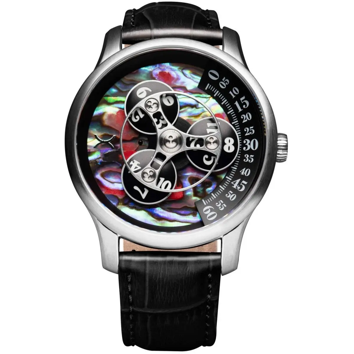 Triptych Automatic Wandering Hour Stone Edition Red Abalone by Xeric