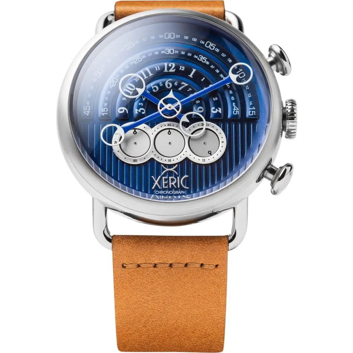 Halograph Chrono Sapphire Silver Navy Watch by Xeric