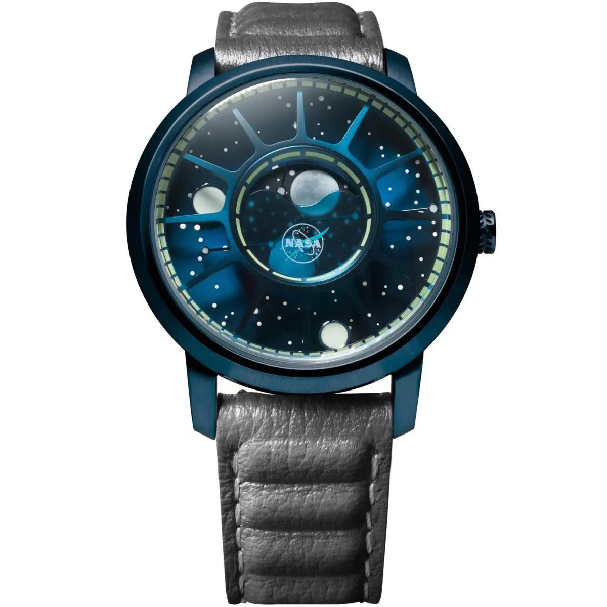 Nasa Apollo 15 American Moonphase Blue Supernova Watch by Xeric