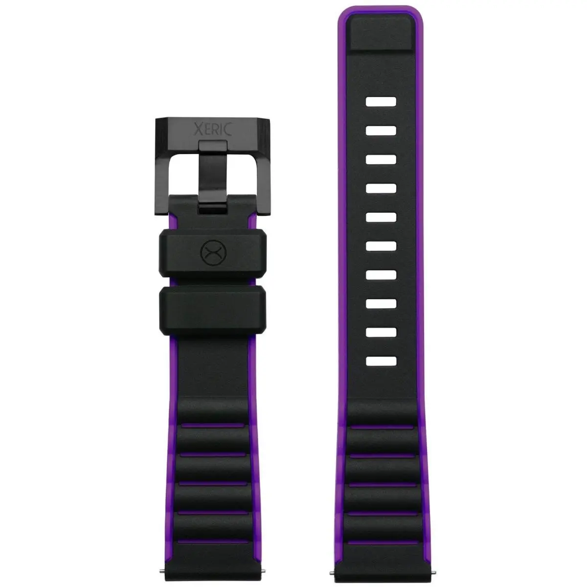20mm Black Purple Silicone Strap by Xeric