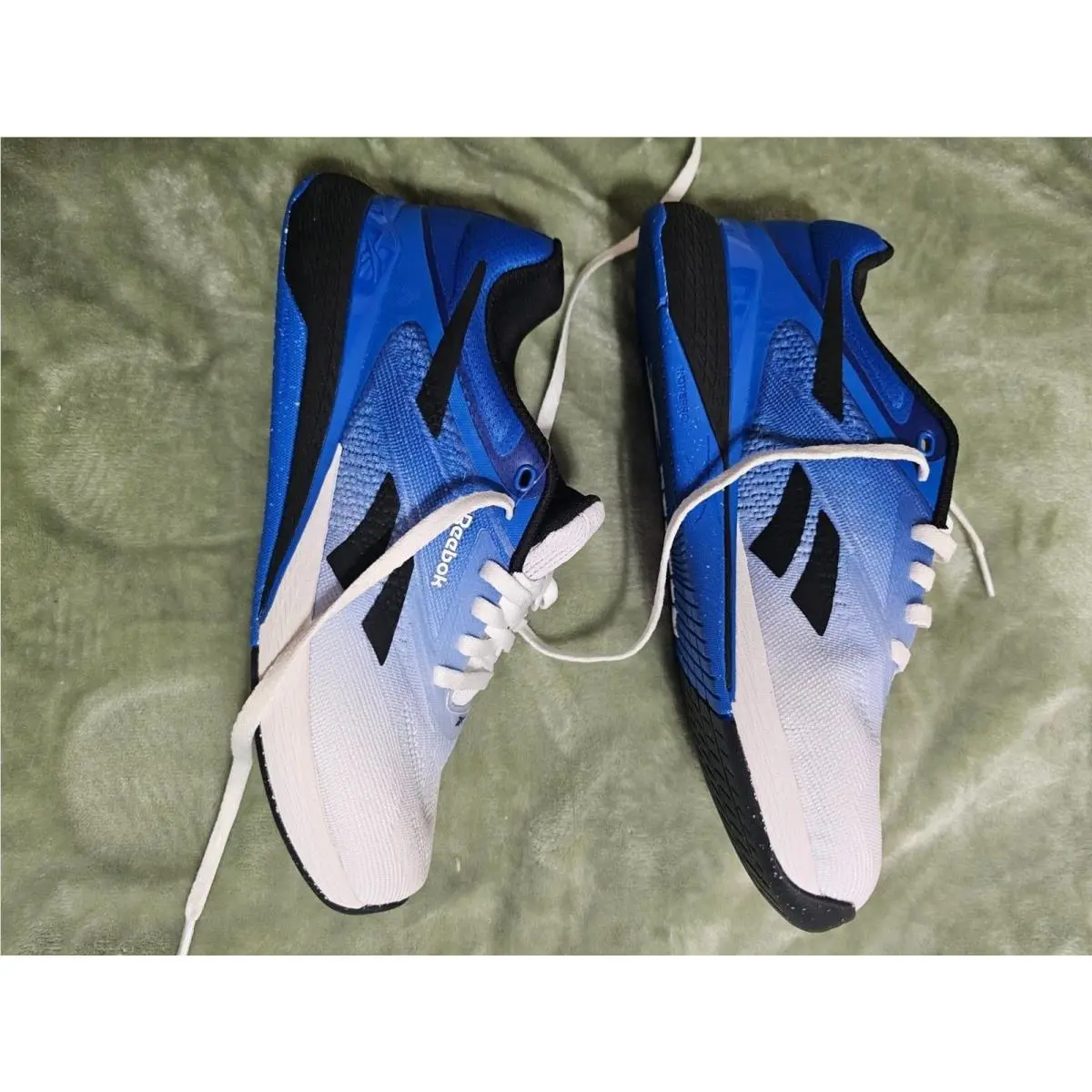 Reebok Nano X5 Training Running Womens Size 7.5 Men 6.5 White Optimum Blue Black