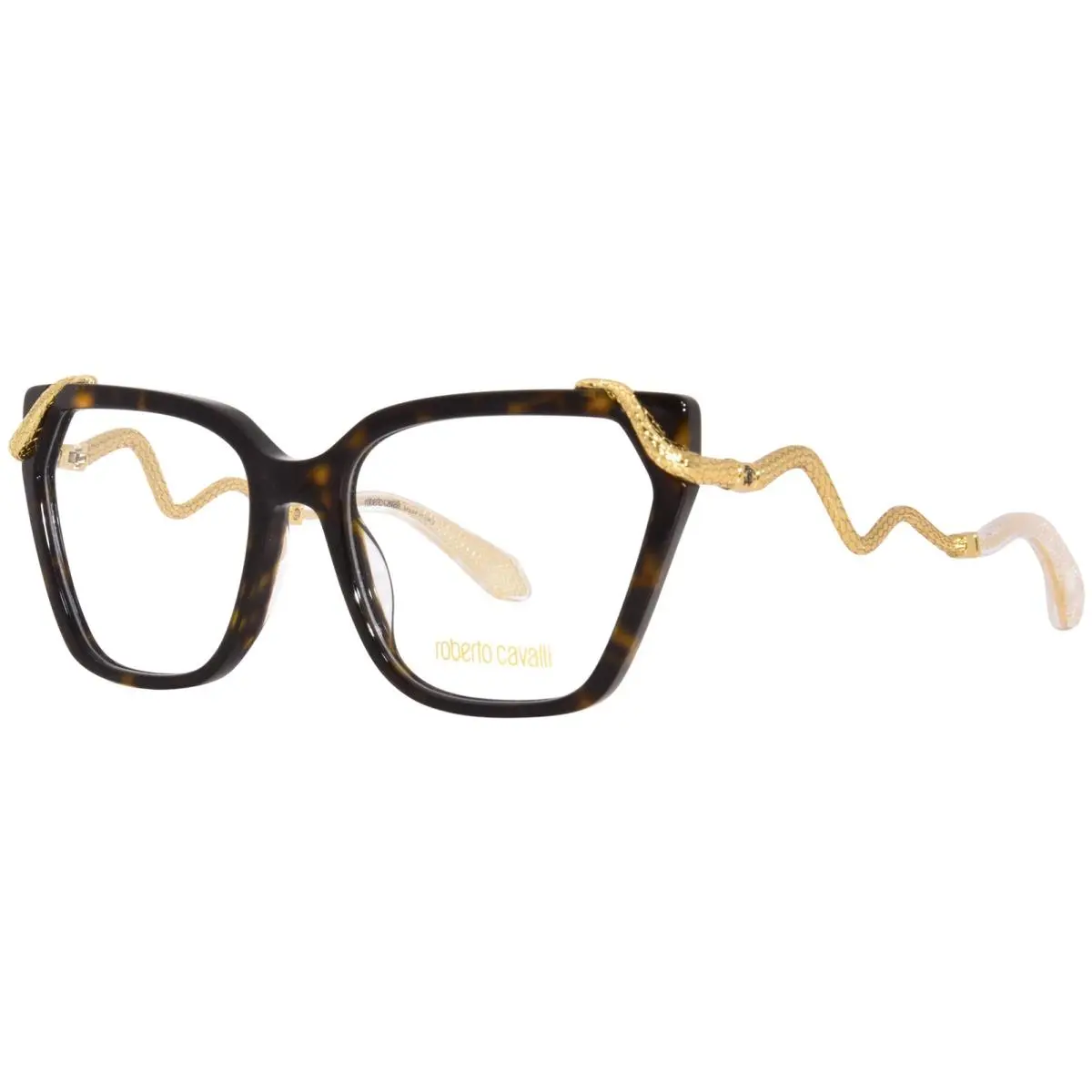 Roberto Cavalli VRC020 0722 Eyeglasses Frame Women`s Dark Havana Full Rim 55mm
