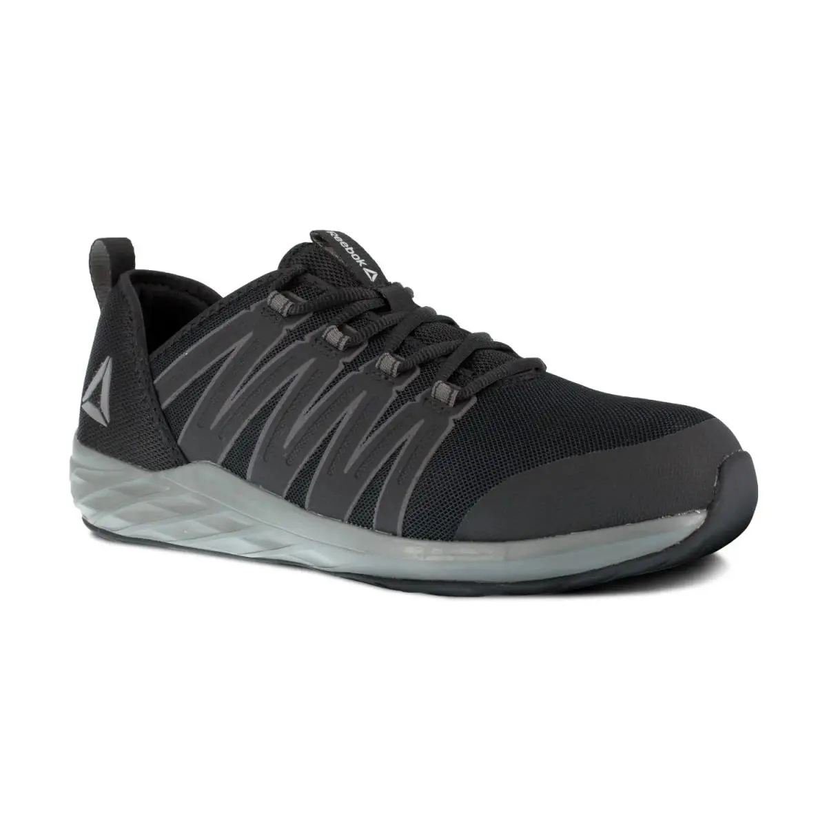 Reebok Work Men`s Astroride Steel Toe Athletic Black and Dark Grey - 10 Medium