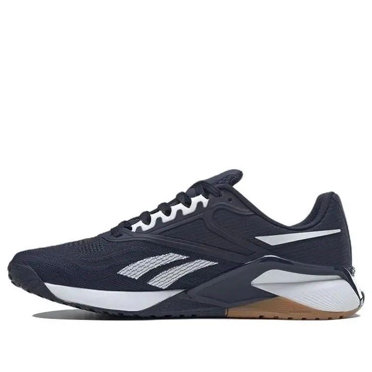 Reebok Nano X2 Mens Training Shoes Size 8.5 Navy Blue White Gum GX9911 Crossfit