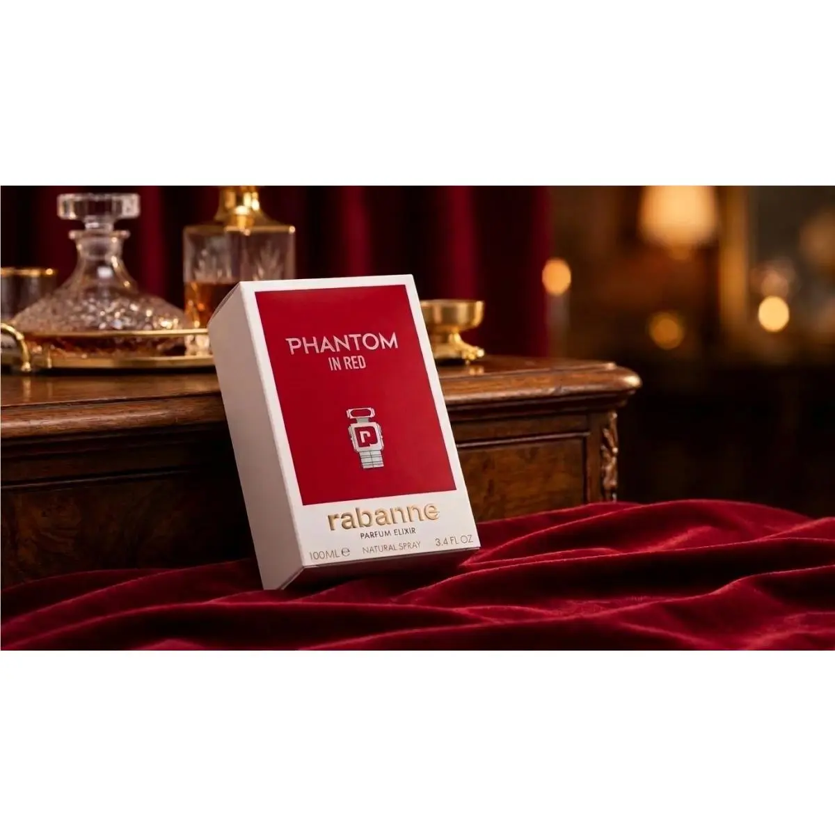 Phantom in Red Parfum Elixir For Men 3.4 oz / 100ml –new Box by Paco Rabanne