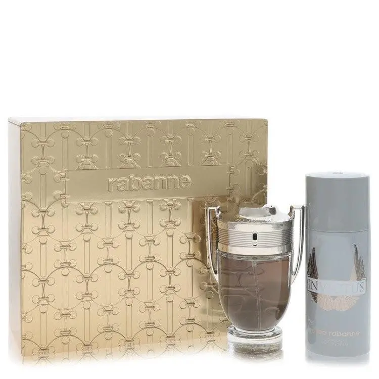 Invictus Gift Set 3.4 oz Edt 5.1 oz Deodorant Spray For Men by Paco Rabanne