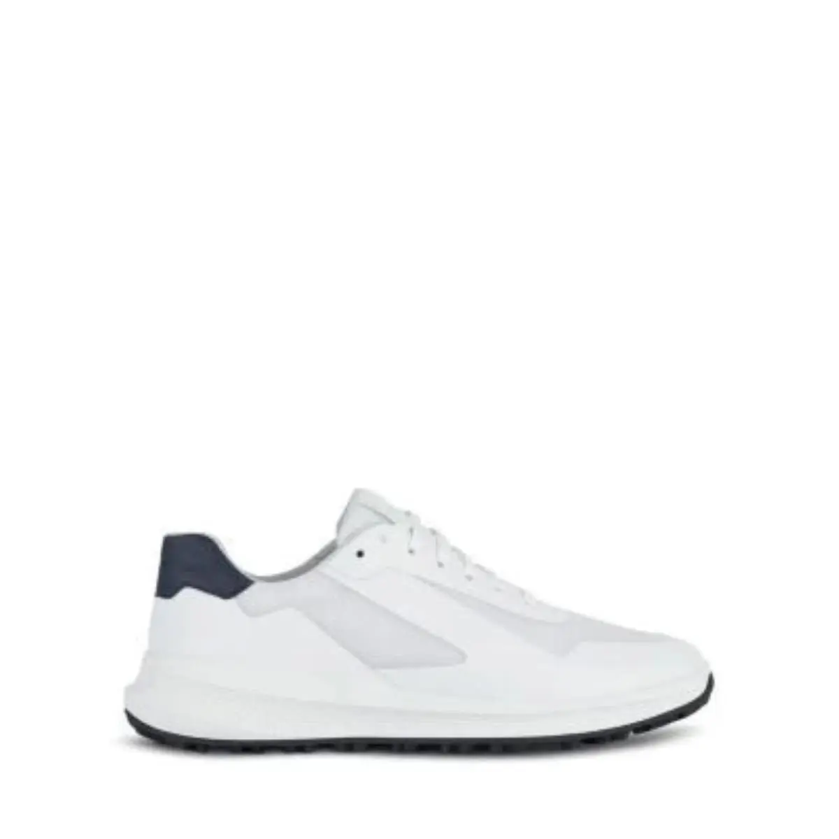 190 Msrp-  Mens White Mixed Media Padded Pg1x Round Toe Golf Sneakers by Geox