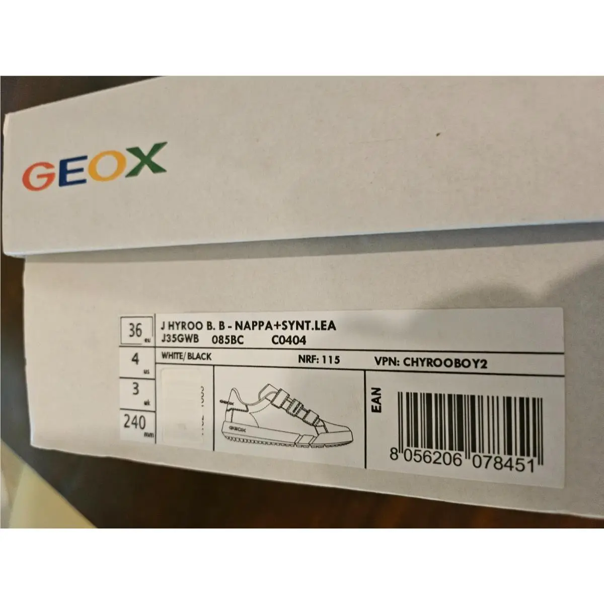 Geox shoes - White Black 7