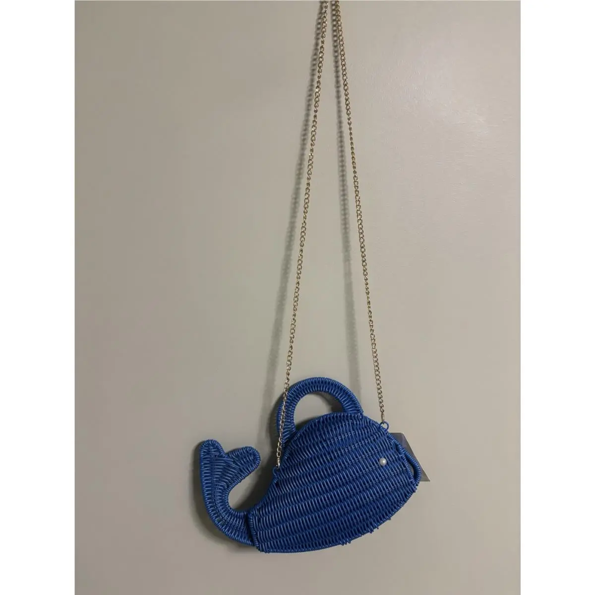 Blue Wicker Whale Crossbody Bag Viral Beach Nautical Cruise by Tommy Bahama