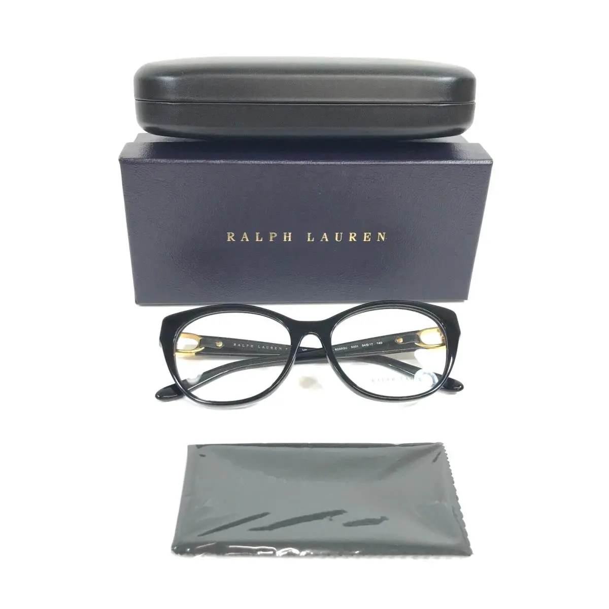Ralph Lauren Eyeglasses Frames RL6235QU 5001 Black Asian Fit Leather 54-17-140