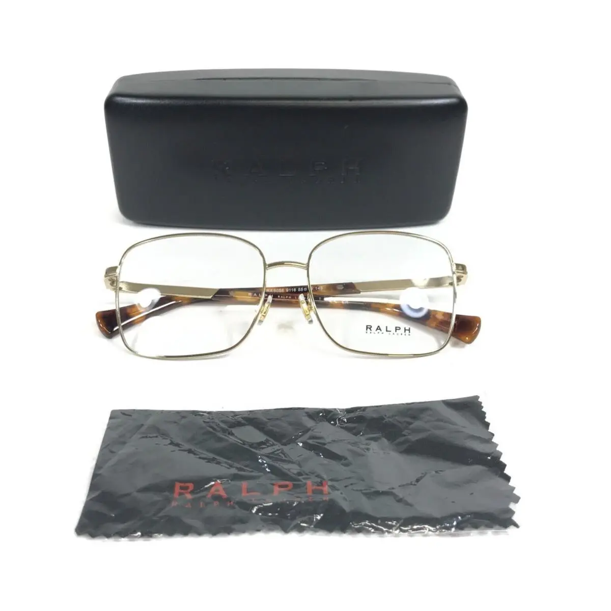 Ralph Lauren Eyeglasses Frames RA6056 9116 Pale Gold Square Tortoise 55-16-145