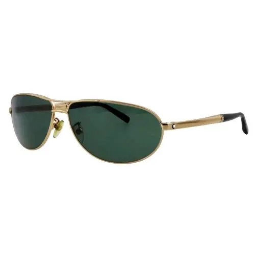 MB124S J05 62mm Gold Plated Aviator Sunglasses Italy by Montblanc