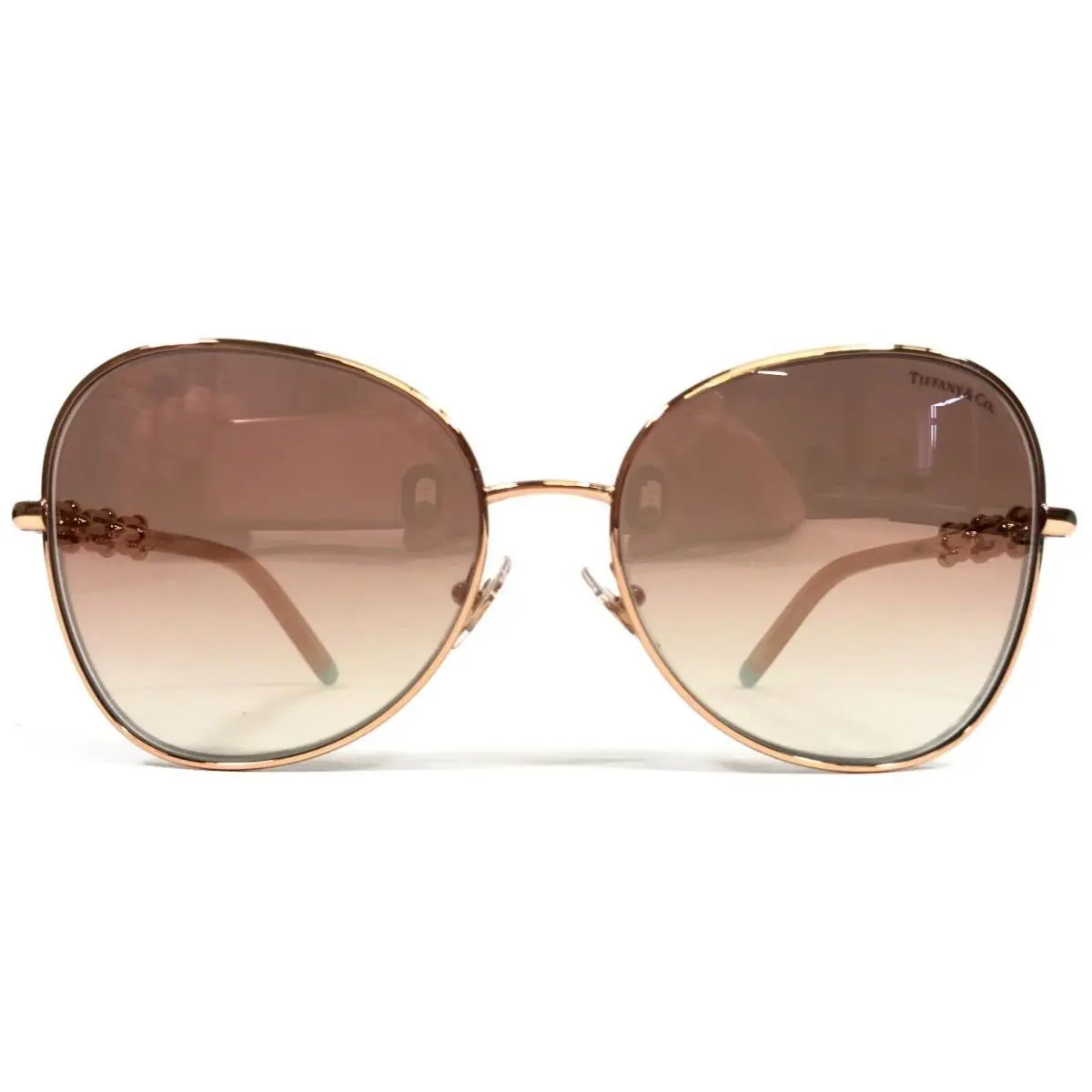 Tiffany Co. Sunglasses TF3086 6105/3N Rose Gold Clear Butterfly 57-17-140 by Tiffany & Co.