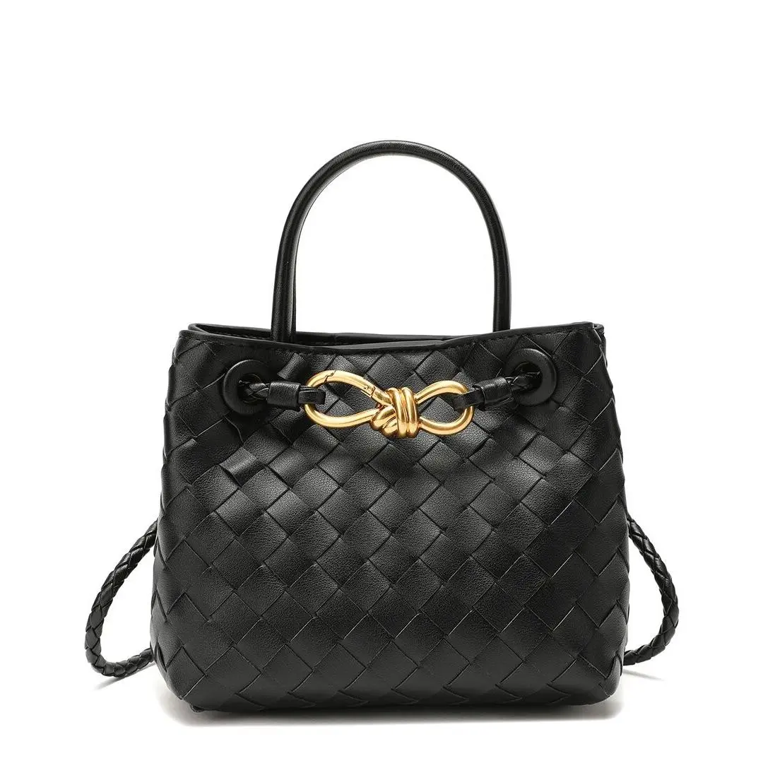 Tiffany Fred Paris Woven Leather Top-handle Bag Women`s Black