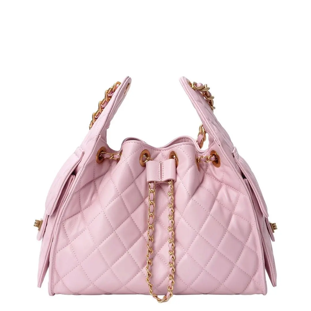 Tiffany Fred Paris Quilted Leather Shoulder Bag Women`s Pink by Tiffany & Co.
