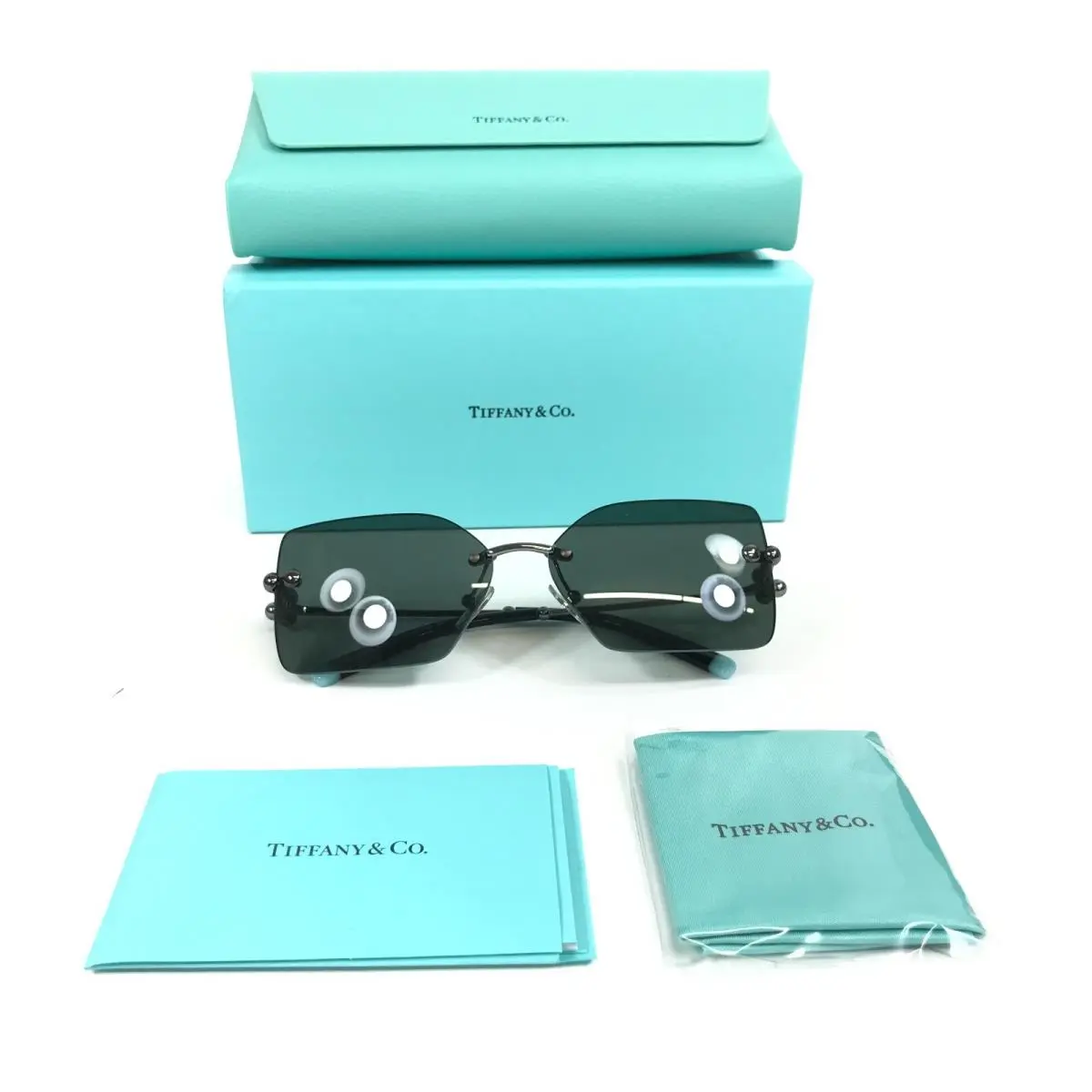Tiffany Co. Sunglasses TF3088 6003/3H Gunmetal Gray Frames w Dark Green Lenses by Tiffany & Co.