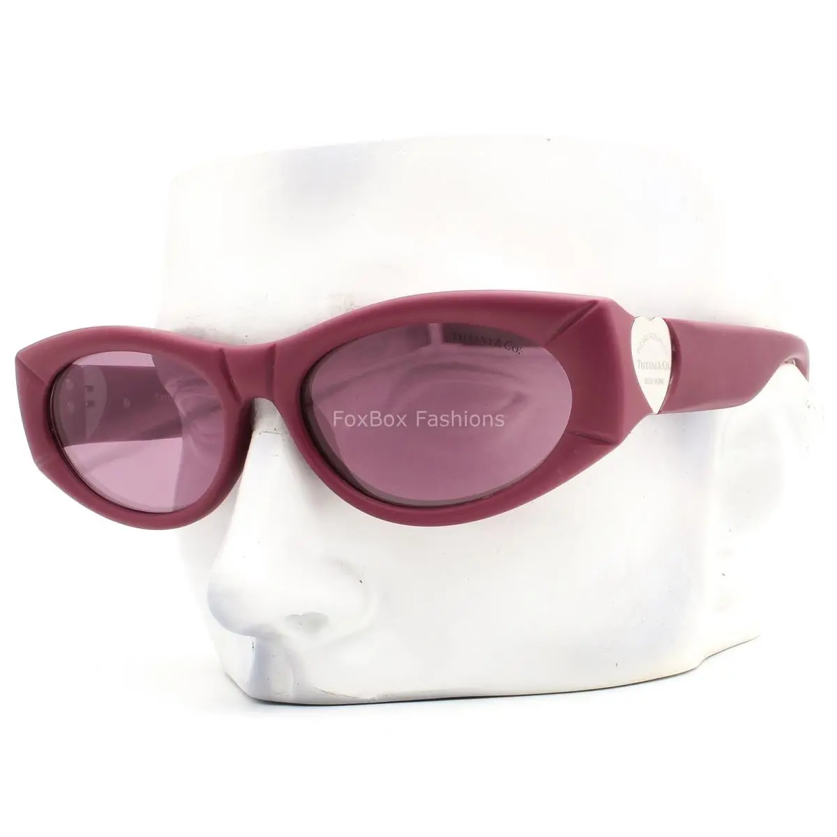 Tiffany Sunglasses Matte Fuchsia Pink Purple Rubber TF 4222U 8416/AK with Case by Tiffany & Co.