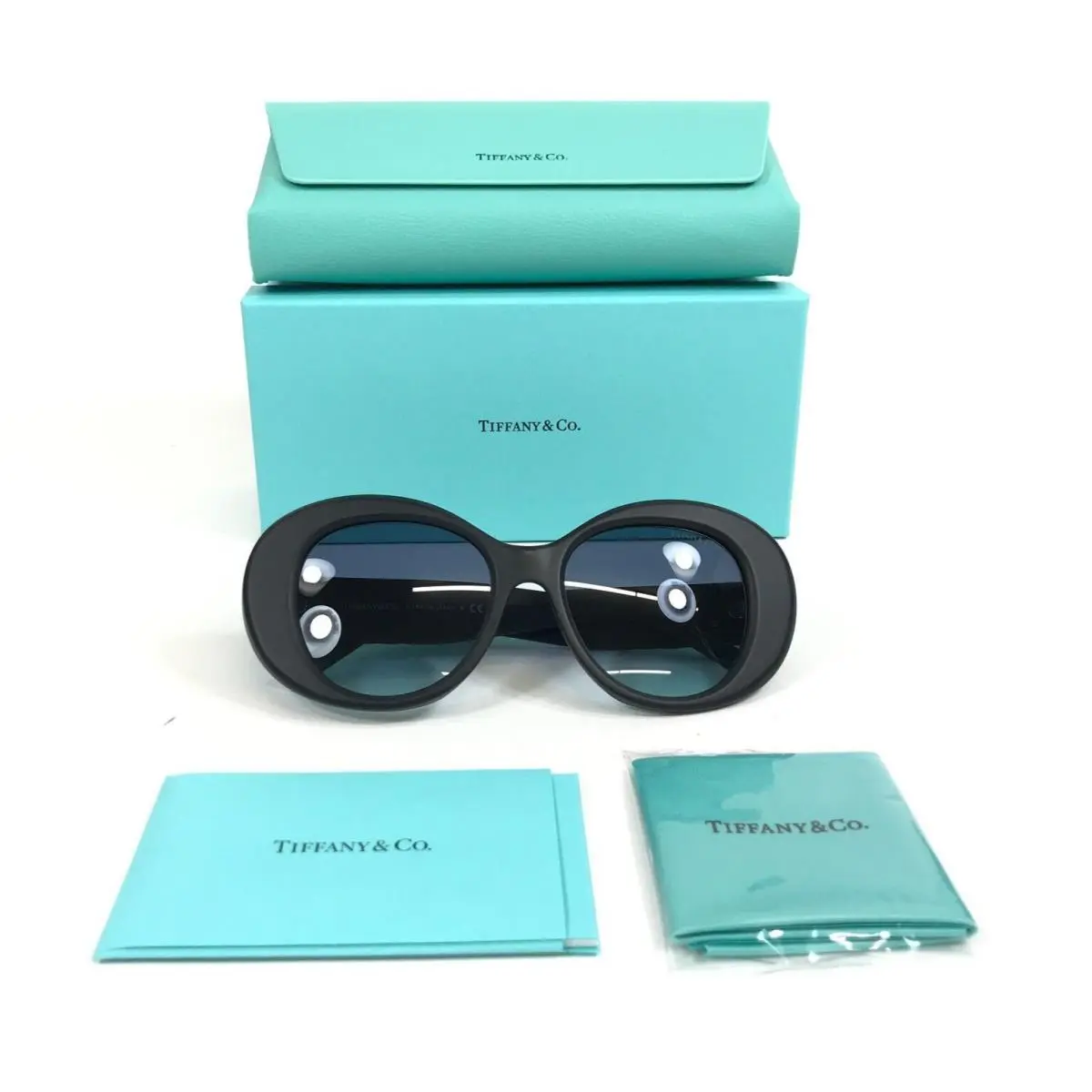 Tiffany Co. Sunglasses TF4228 8425/9S Matte Black Frames w Azure Gradient Blue by Tiffany & Co.