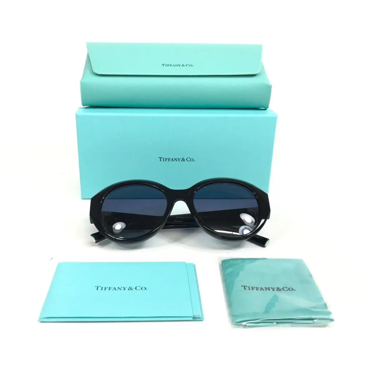 Tiffany Co. Sunglasses TF4227-B-U 8001/4U Black Crystals Frames Blue Polarized by Tiffany & Co.