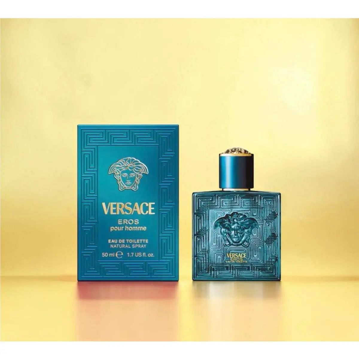 Versace Eros Pour Homme Eau De Toilette 50 mL 1.7 oz Natural Spray Men`s