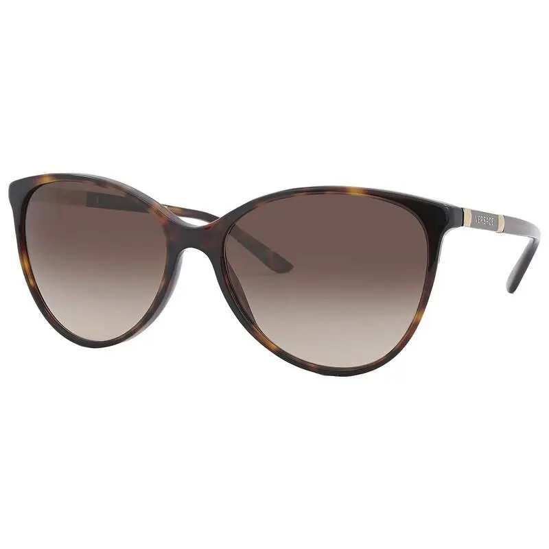Sunglasses VE4260 108/13 Havana Frame Brown Gradient Round Cat Eye Lens by Versace