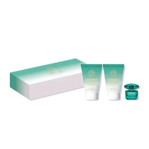 Versace Crystal Emerald Pour Femme Mini Gift Set Splash Edp Body Lotion Shower