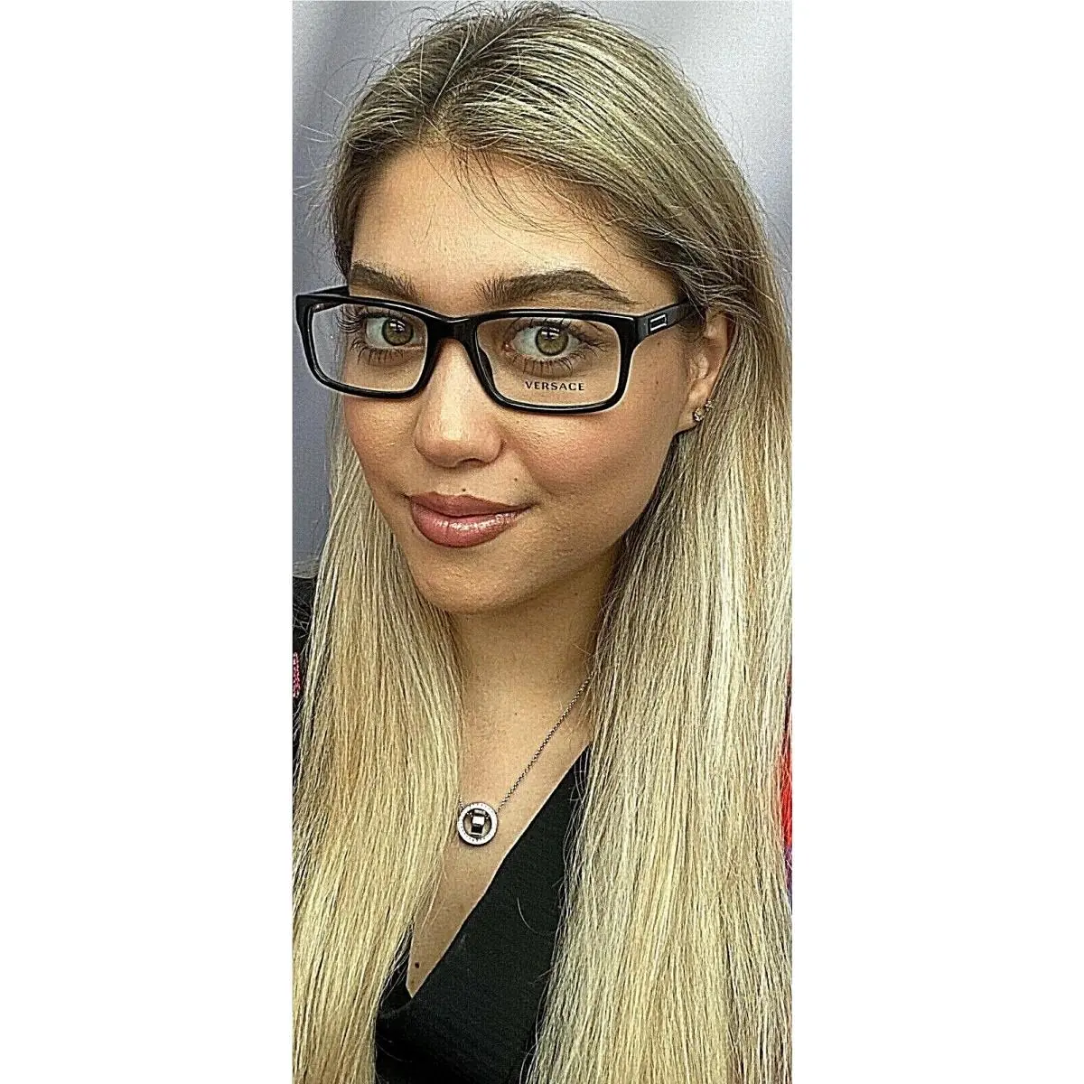 Versace Mod. 3154 GB1 Black 54mm Men`s Women’s Eyeglasses Frame Italy 1