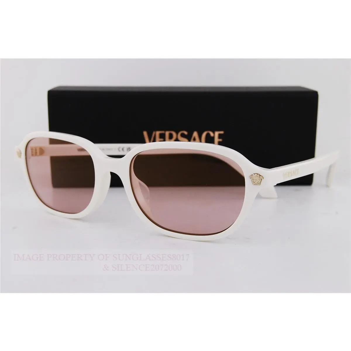 Sunglasses VE 4514D 5544/1T White/pink Mirror Gold For Women by Versace