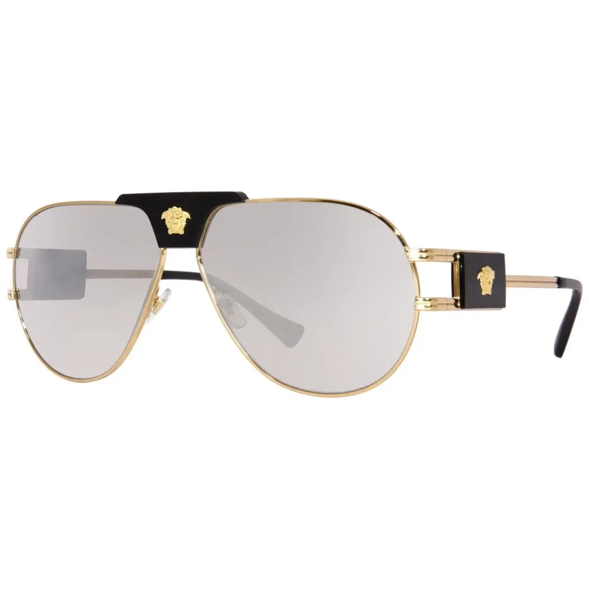 Sunglasses VE2252 10026G Gold Metal Frame / Silver Mirrored Aviator Lens by Versace