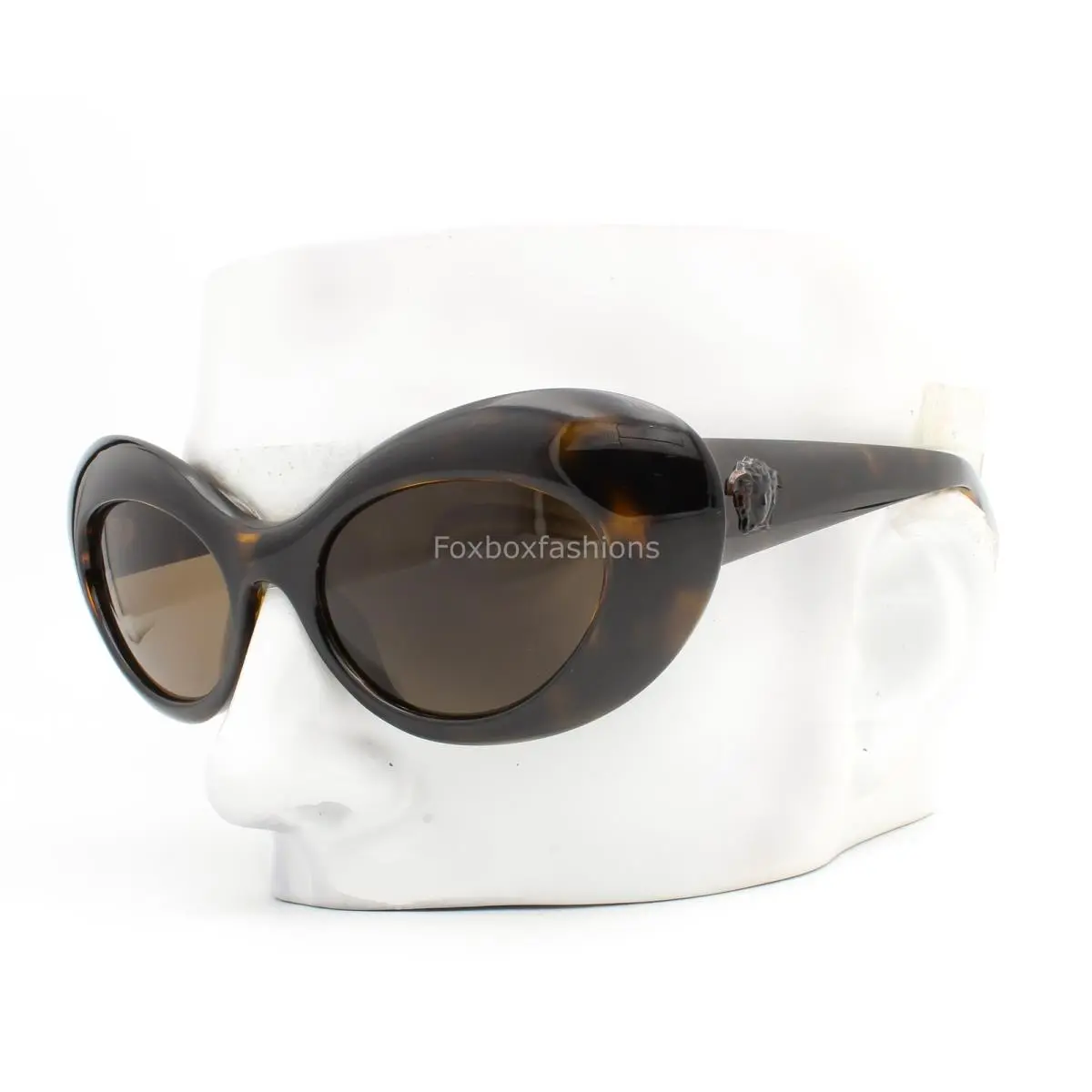 Versace Sunglasses VE 4456U 108/73 Polished Brown Havana Medusa Logo with Case
