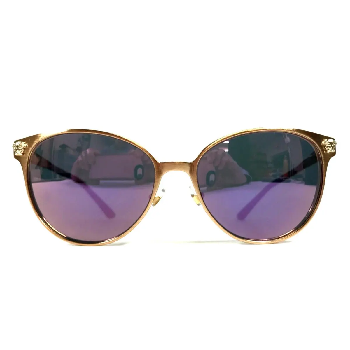 Sunglasses MOD.2168 1409/5R Pink Rose Gold with Dark Grey Mirror Pink by Versace