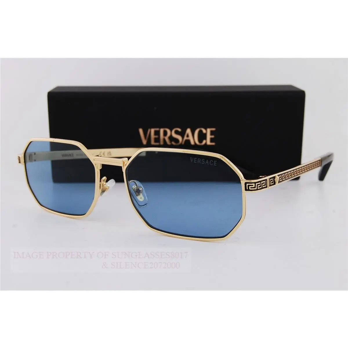 Sunglasses VE 2297 1002/80 Gold/blue For Men Women by Versace