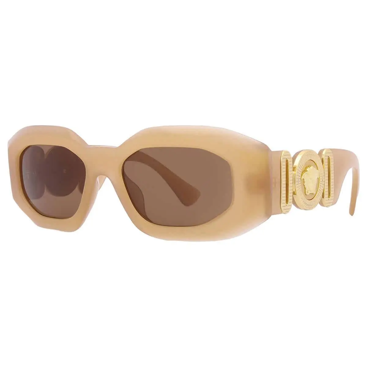Versace Brown Irregular Men`s Sunglasses VE4425U 546773 53 VE4425U 546773 53