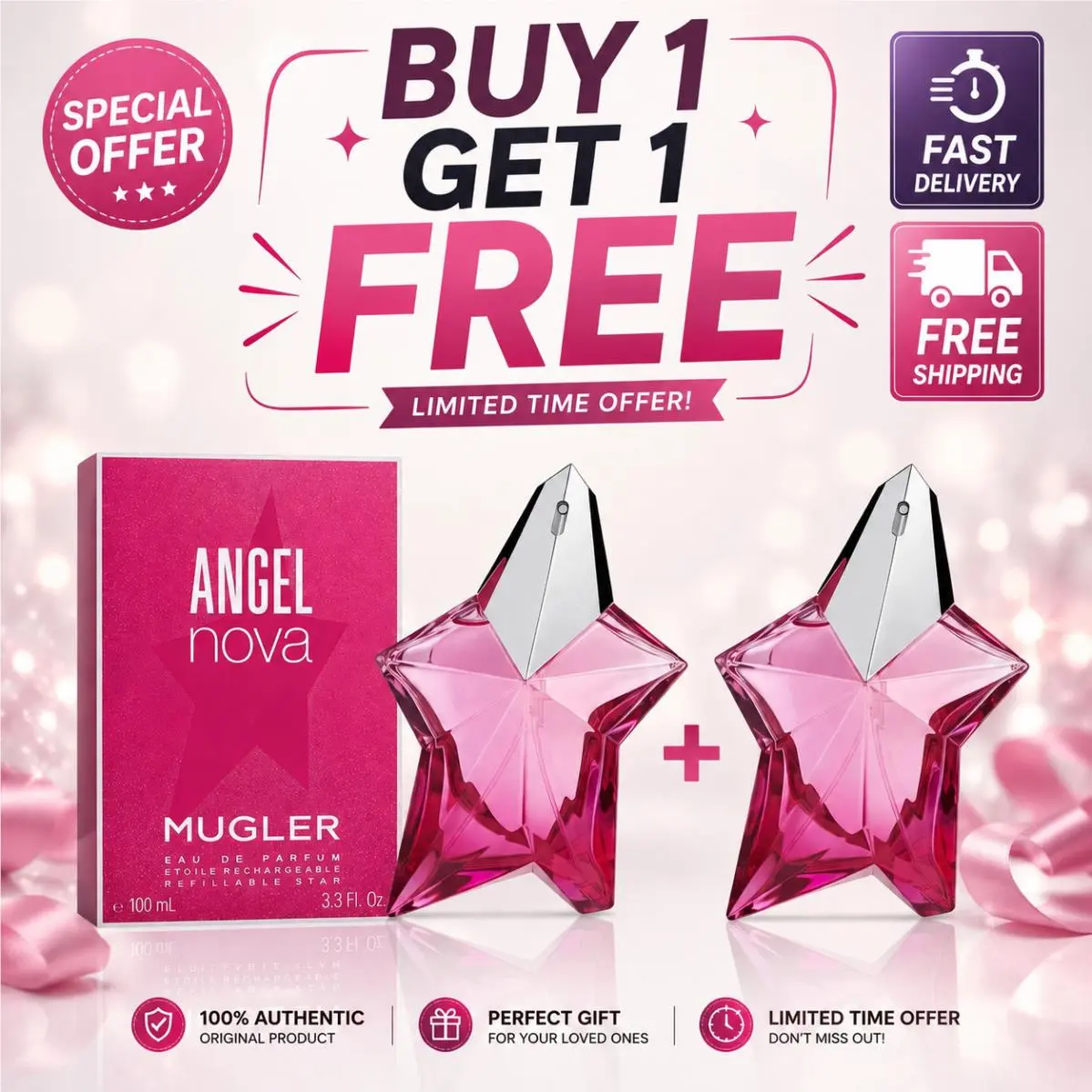 Angel Nova by Thierry  Eau de Parfum Spray For Women 3.3 oz / 100 ml by Mugler