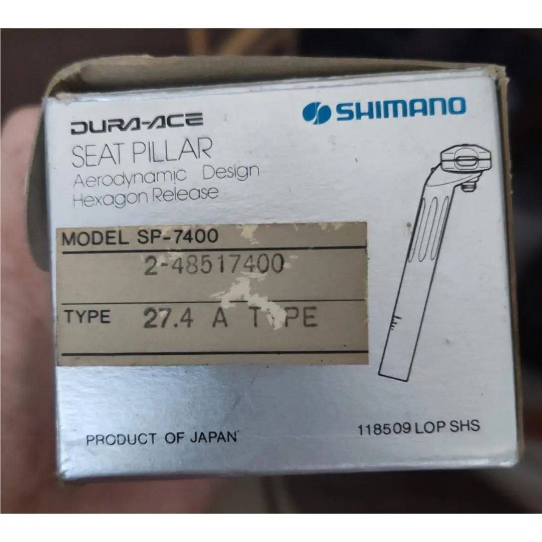 Nos Shimano Dura Ace SP-7400-B Seatpost 27.4 Vintage Bicycle Old Road Racing